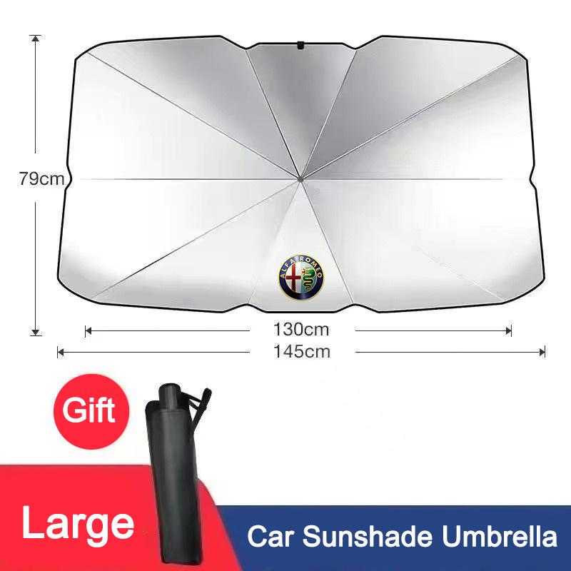 Car Stickers For Alfa Romeo New Car Windshield SunShade Visor Umbrella Protector Parasol For Alfa Romeo Giulia Stelvio Giulietta