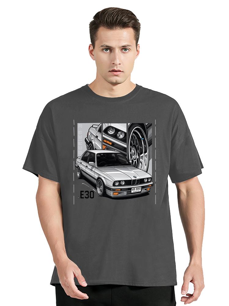 Retro Germany EUDM - E34 M5 T-Shirt Unisex Tops Old Legend E30 M3 Classic Car T Shirt Cotton Fitness Tees Oversized T-shirt