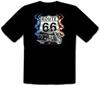 Camiseta Unisex Negra 26 Ruta 66 Custom Bike Rockabilly Harley Chopper -341-