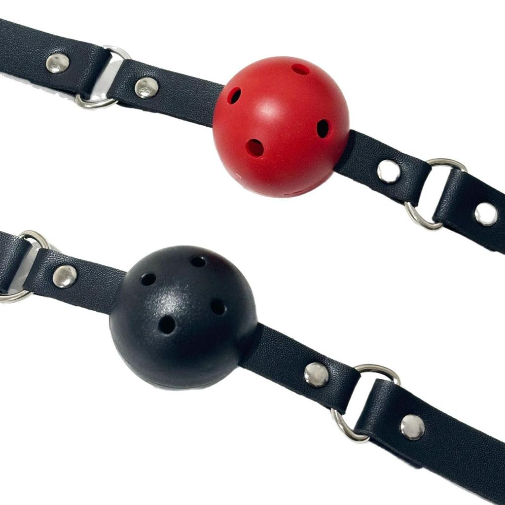 Red Ball Mesh Oral Gag for Adults – Hollow Mouth Stuffer for Men and Women