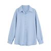 Women's Chic Long Sleeve White Chiffon Shirt - Early Autumn 2025 Style