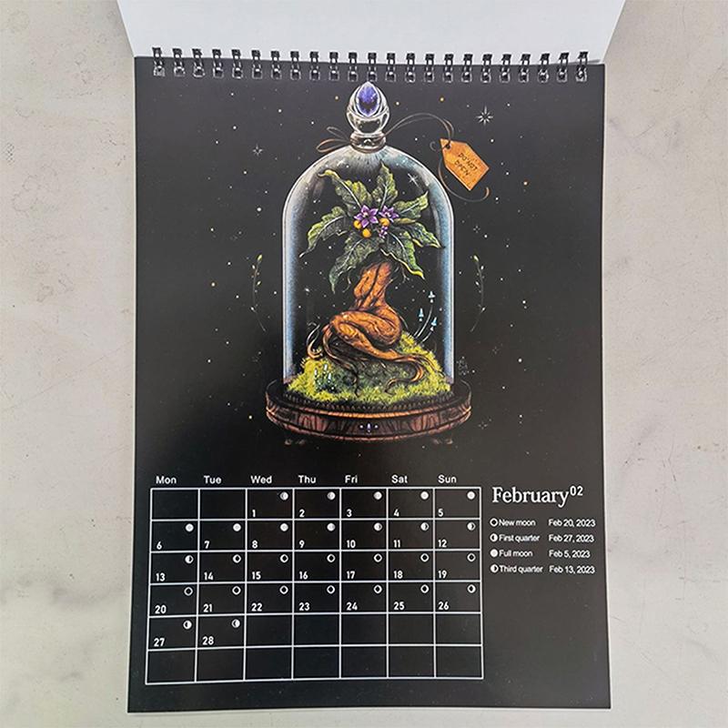 Dark Forest Lunar Calendar 2026 Contains 12 Original Illustrations Drawn Throughout The Year 12 Monthly Colorful Wall Calendar