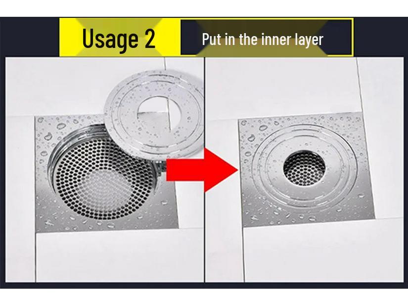 304 Stainless Steel Square Mesh Drain Cover - Anti-Clog Sink and Bathroom Hair Trap