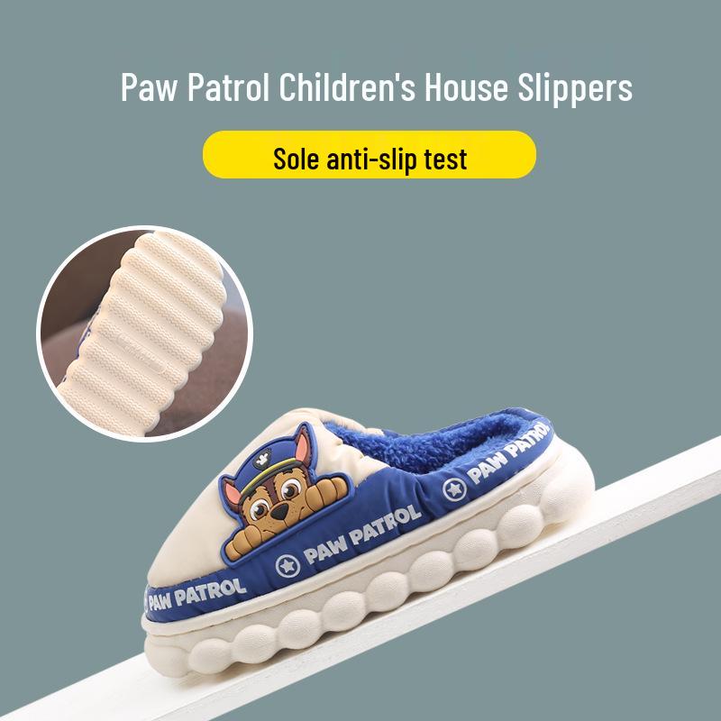 Paw Patrol Kids' Cotton Slippers for Autumn/Winter - Boys, Girls, and Women's Indoor Fur Slippers