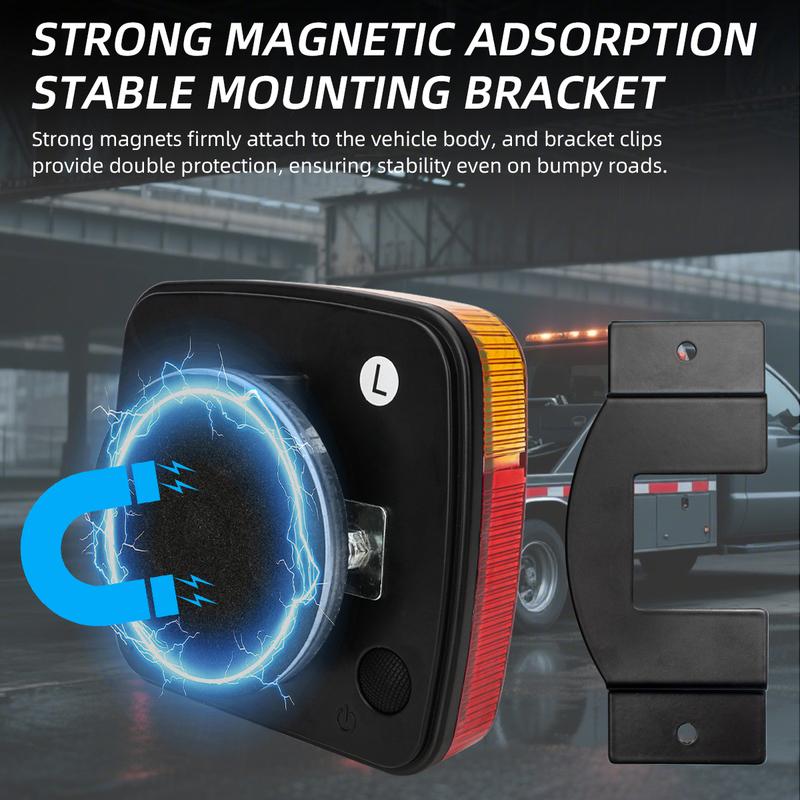 Magnetic Erou/US Wired/Wireless Trailer Signal Warning Brake Lamp High Lumens Truck Tail Light For Caravan RV Camper Lorry Truck