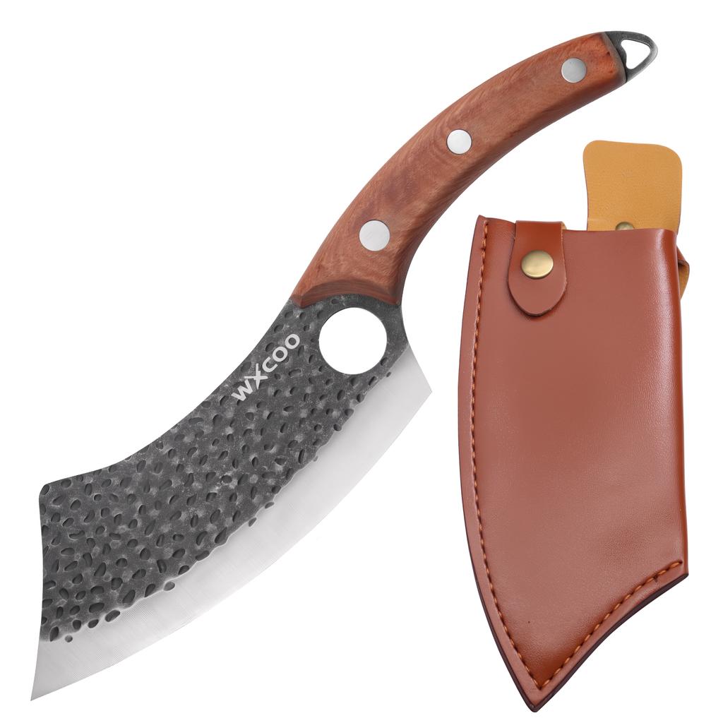 1PCS Stainless Steel Chef Knife Boning Knife Utility Knife Kitchen Tool Professional Knife Meat Cleaver Butcher Knife with Cover
