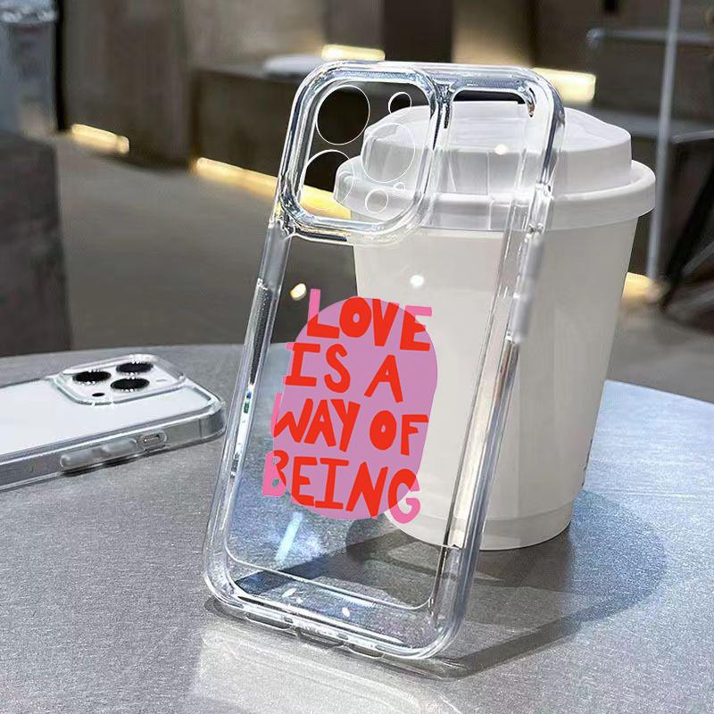 Colorful Maximalist More Amor Por Favor Phone Case For iPhone 17 16 15 Pro Max 14 13 12 11 7 8 Plus 17Air Transparent Soft Cover