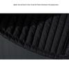 2025 Autumn/Winter Women's Striped Padded Half-Skirt: Elastic Waist, Solid Color A-Line Cotton Design.