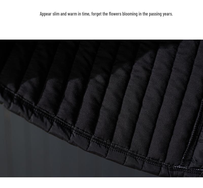 2025 Autumn/Winter Women's Striped Padded Half-Skirt: Elastic Waist, Solid Color A-Line Cotton Design.