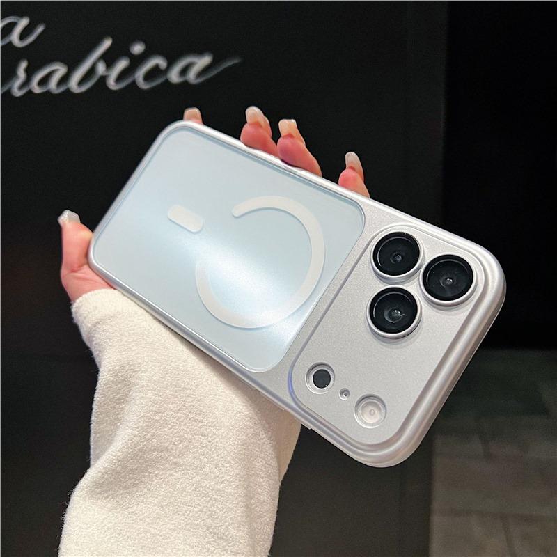 2-in-1 magnetic attraction is suitable for Apple 17promax mobile phone case electroplating colorful Apple 16 anti-drop 15 protective hard case