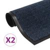 VidaXL Schmutzfangmatten 2 Stk. Rechteckig Getuftet 40x60 cm Blau
