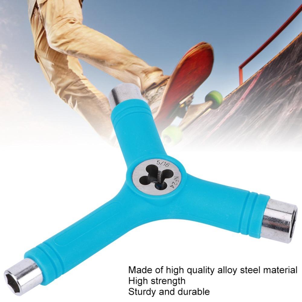 2 Stück Fünf-Funktionen Skate-Schlüssel Stahl Longboard-Schlüssel Langlebiger Skateboard-Schlüssel Für Skateboard