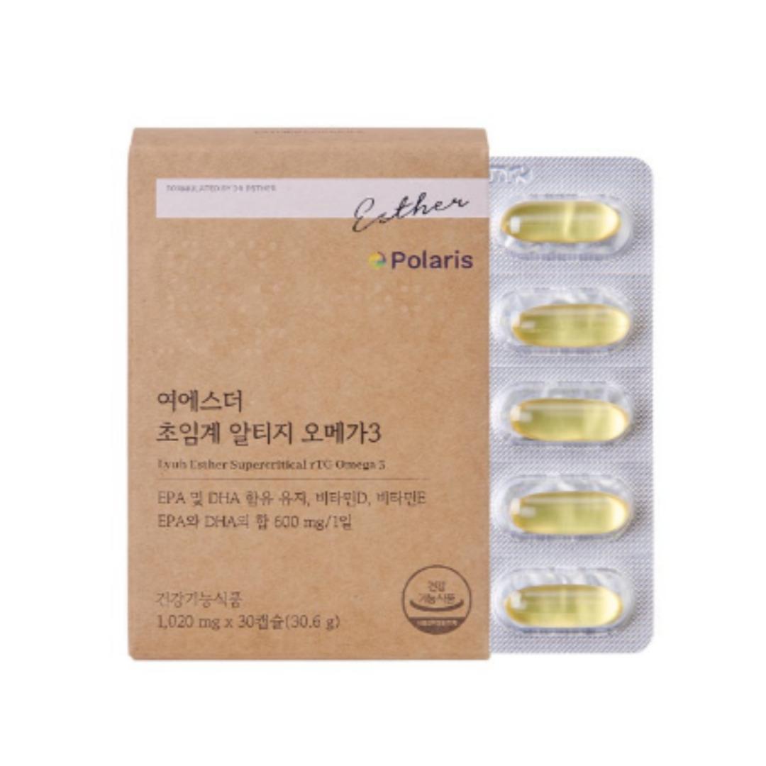 

[Lyuh Esther] Supercritical rTG Omega3 with Vitamin D,E 30pcs 1box (30ea)