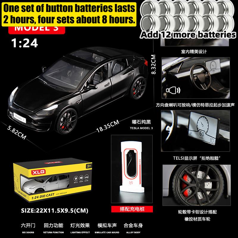 1:24 Model 3 Premium Electric Sedan Alloy Metal Diecast Model Car Home Decoration And Computer Desktop Ornaments Holiday Present