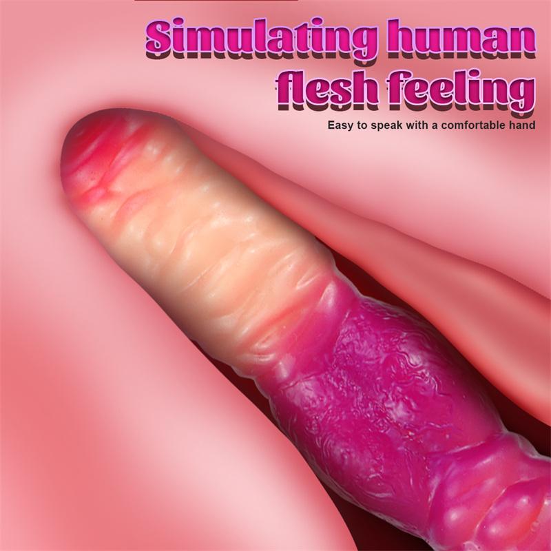 Liquid Silicone Dildo Female Super Simulation Makeup Gradient Color Anal Plug Adult Sex Products
