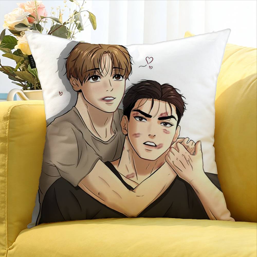 Bl Manhwa Jinx Joo Jaekyung Kim Dan Various Sizes Square Pillow Case For Car Home Bedchamber Decor