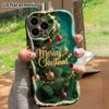 Carcasa de telefon: Plat 2D, se potrivește pentru iPhone 12 Pro până la 18, decorațiune pentru telefon, prim-plan al unui brad de Crăciun, cadou perfect de sărbători pentru Crăciun și Halloween