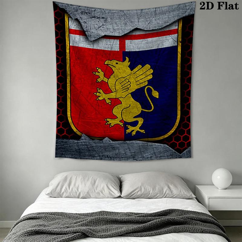 Genoa CFC Wall Tapestry Aesthetic Wall Hanging Printed Fabric Blanket Decorative Tapestries for Bedroom Living Room Home Decor