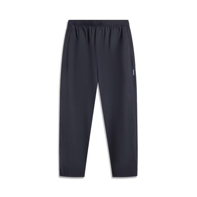 Comfortable Casual Simple Straight Loose Mid Waist Versatile Drawstring Knitted Sports Pants Men Bottoms Deep-Blue AYKV163-2