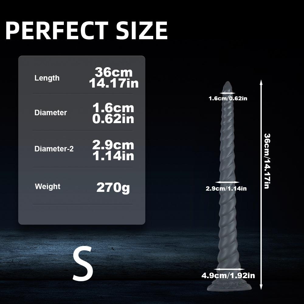 New Ultra Long and Thick Shaped Tentacle Octopus Abyssal Dildo with Anal Plug in The Anus and Long Anal Whip