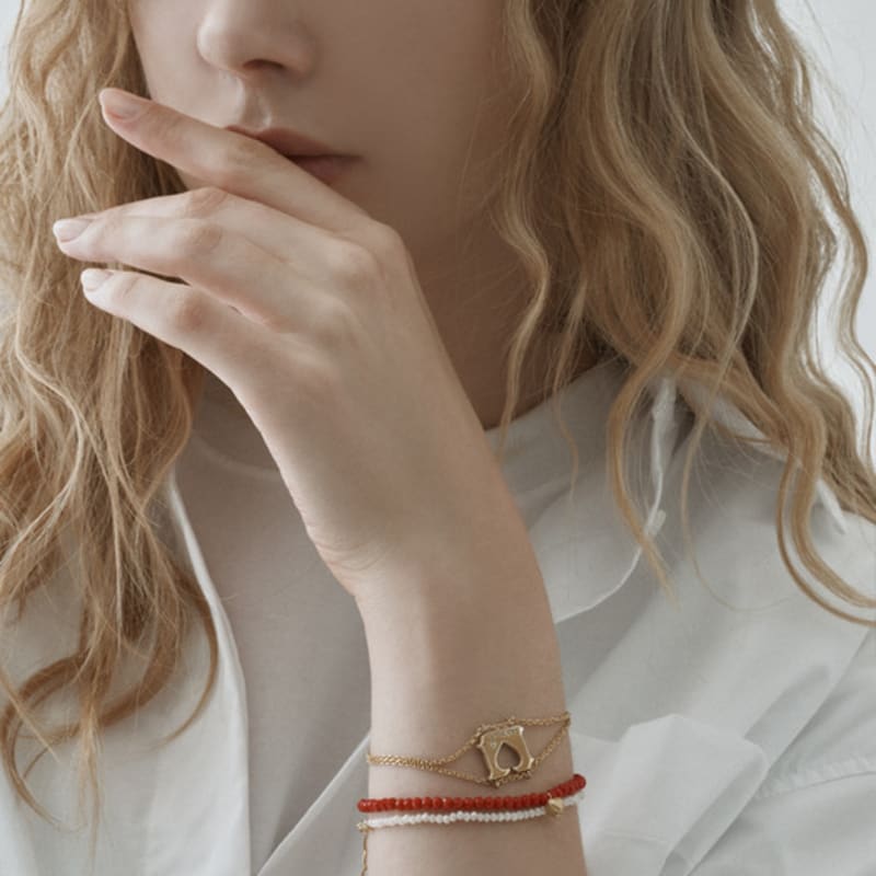MOI studio Brotklammer Kettenarmband