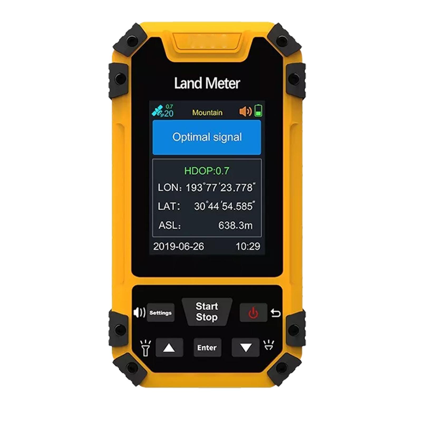 

Ручной измеритель площади земли 2,4-дюймовый цветной дисплей вывод данных голосовые подсказки GPS измерение площади земли