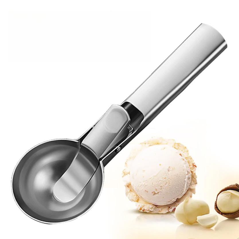 Ice Cream Scoop with Thick Stainless Steel with Ice Cream Spoon Dig Balls with Watermelon Ice Cream Artifact
