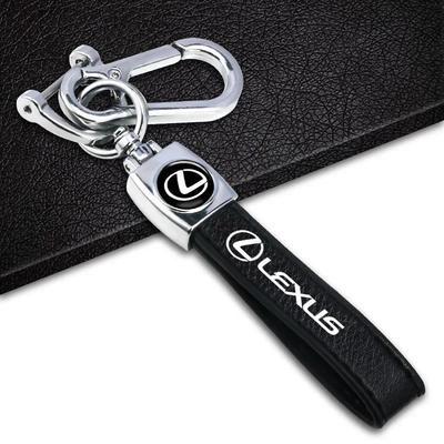 Leather Durable Car Keys Rings Buckle Holder for Ct200h GX460 GS GX GC ES IS LS LX NX RX RC UX Fsport Keychain Accessories