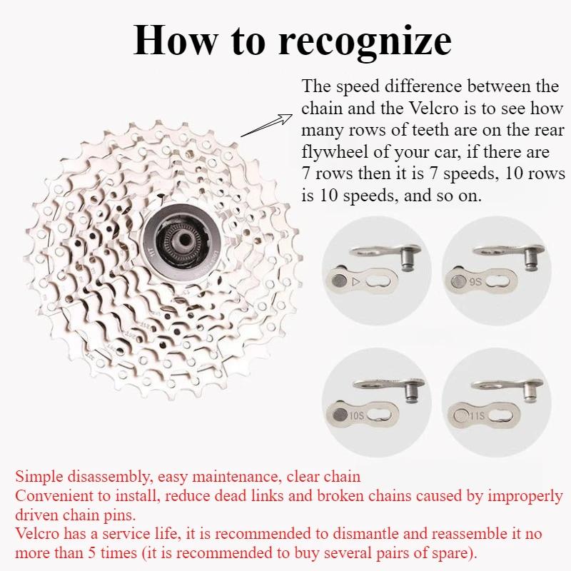 Bicycle Chain Missing Link Bicycle Parts Mountain Bike Chain Magic Buckle Single Speed Chain Quick Release 8S/9/10/11/12 Speed
