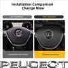 KUDFZ1 Car ABS Steering Wheel Emblem Trim Sticker Badge For VW GTI Golf Polo 6 7 Passat CC Tiguan T-ROC Jetta MK6 Taigo Arteon Hub Cap