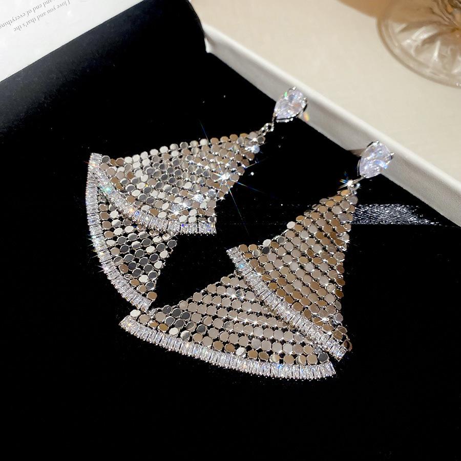 Geometric Double-layer Earrings, European and American Personality Trend Earrings, Casual Versatile Earrings, Niche