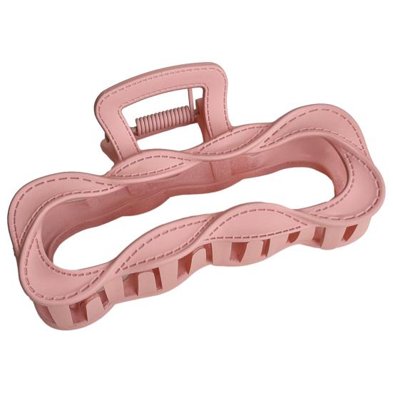 

Hair Claw Hollow Twisted Rectangle Design Back Head Hair Clip Stable Grip Half-Tied Updo Hair Clip Casual Hair Accessory розовый