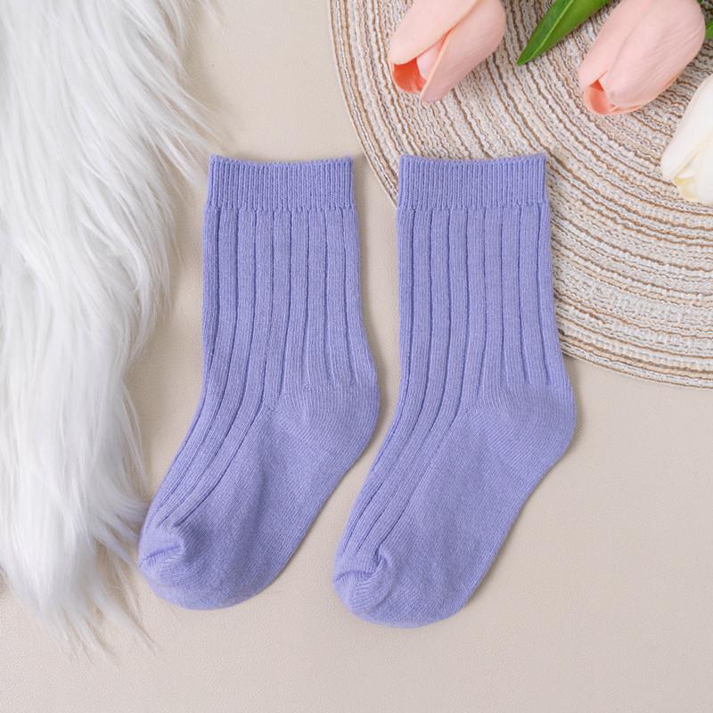 Baby Boys Girls Socks Breathable Toddlers Kids Short Socks Solid Soft Cotton Stripe Infant Princess Cute Socks For 0-8Years