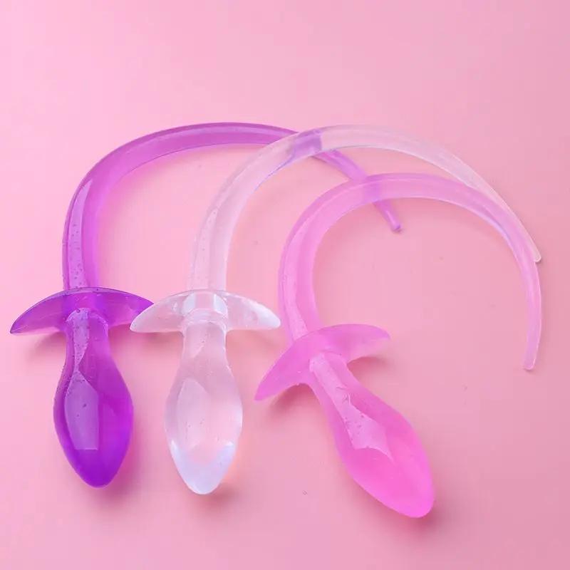 Warkocze Jelly Korek do tyłka Zabawka erotyczna Produkt dla dorosłych dla Kobiety Korek analny Ogon psa Niewolnica Cosplay Dziewczyna uległa Świński Szczeniak Zabawa