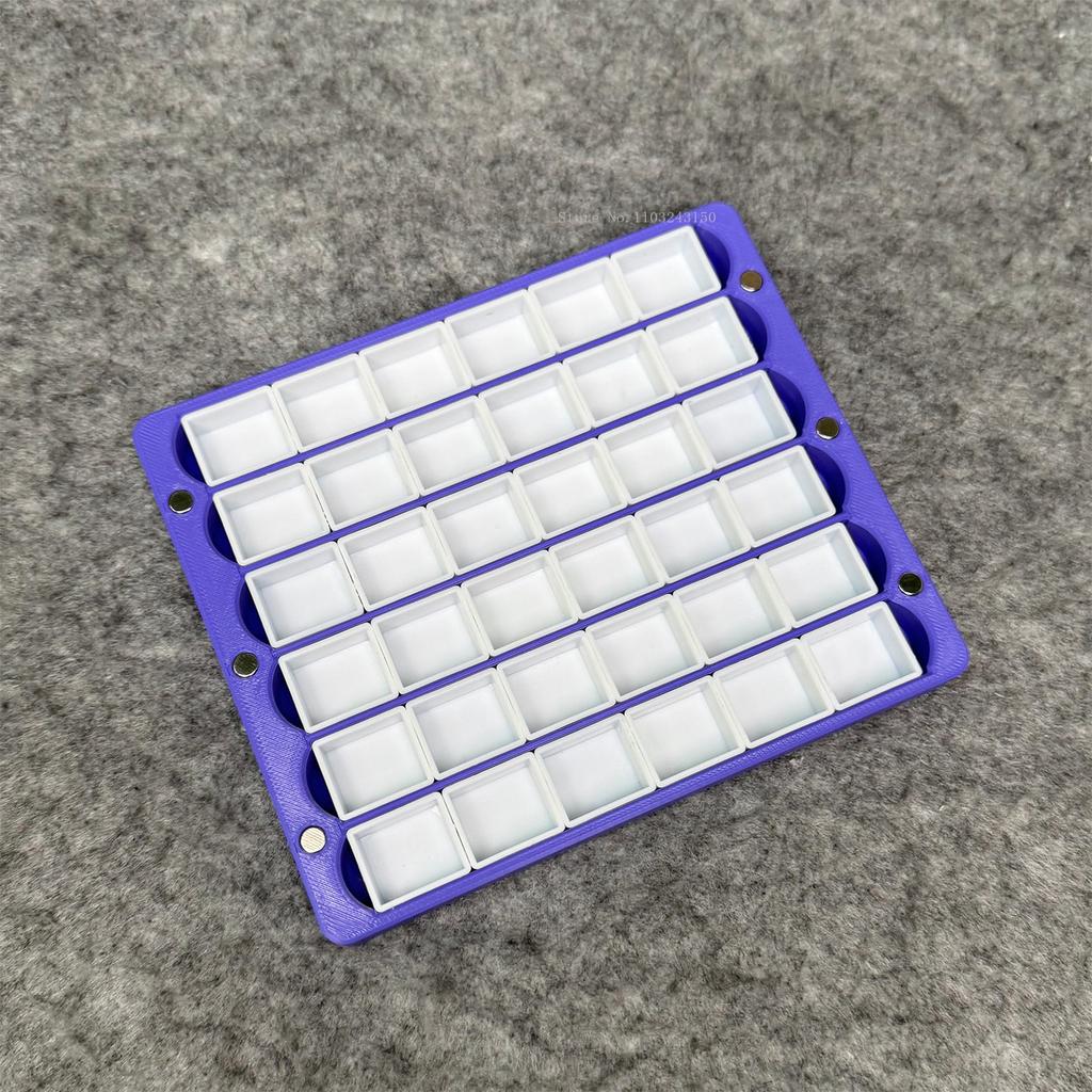 Magnetic Watercolor Painting Box 36 Grid 2ML Stackable Portable Palette Outdoor Sketch Painting College Students Art Supplies