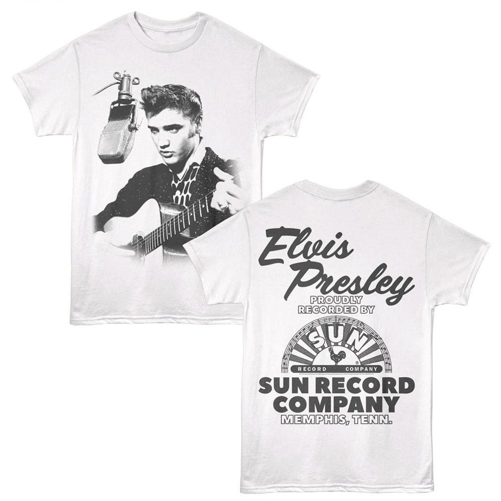 Elvis Presley proudly Recorded by Sun Records Men T Shirt L