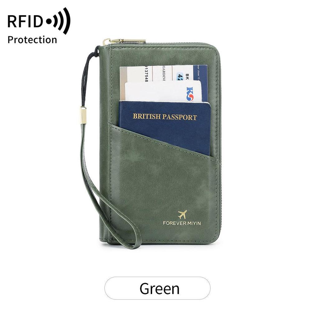 2024 RFID Anti-Theft Multi-Functional Passport and Travel Document Bag