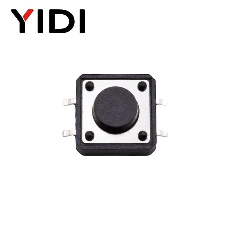10pcs 12x12mm Momentary Tactile Tact Switch 4 Pins SMD SMT H=5/6/7/8/9/10/11/12mm PCB On Off Switch Electronic Set 12V DC 50mA