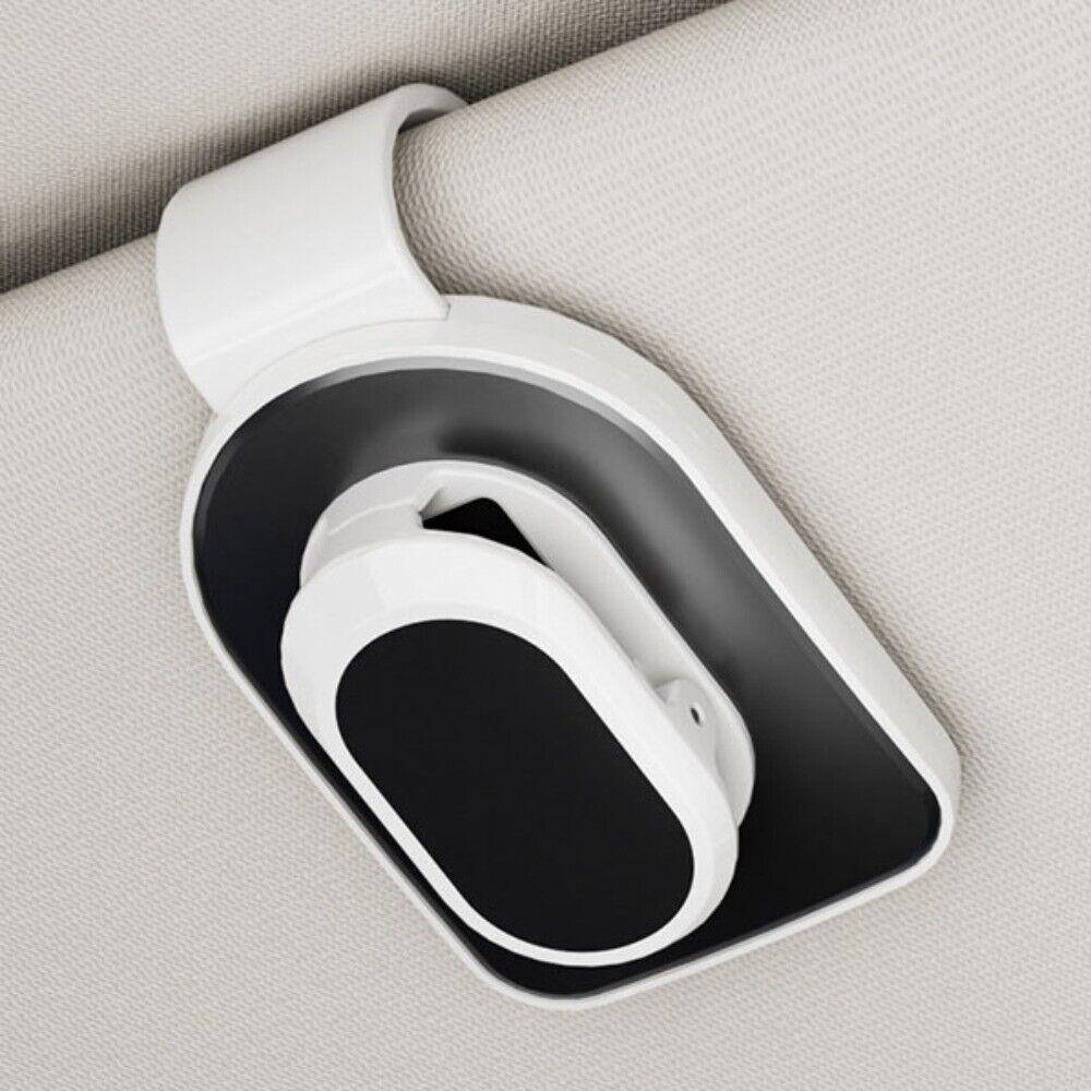 Multifunctional Clip-on Eyeglass Hanger Stable Plastic with Sponge Auto Sunglasses Holder Press Car Visor Accessory Ticket Car