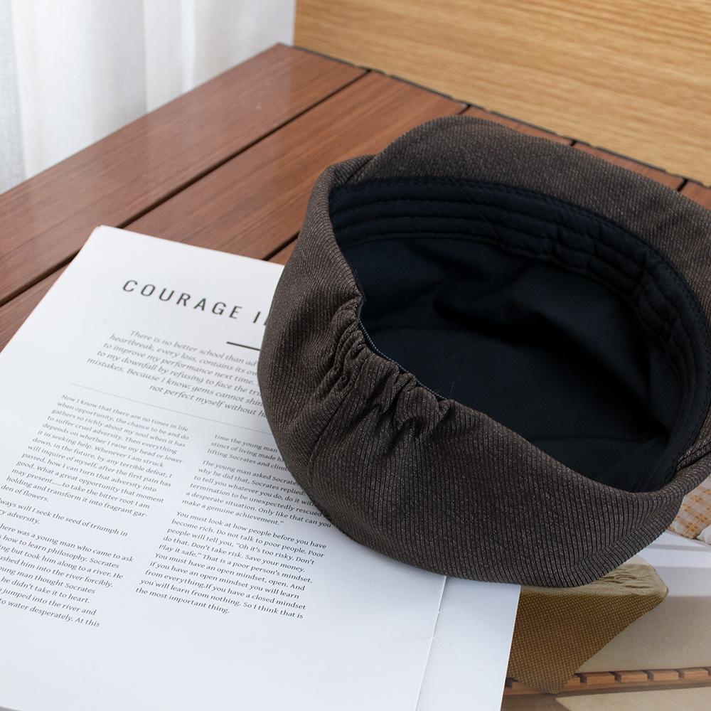 Autumn new flat top equestrian cap cap women's retro niche newsboy hat knight hat navy hat
