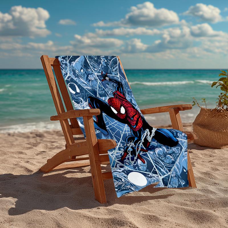 Ultra-Soft Beach Towel with Spider Theme,Ideal for Pool - Camping, Diving - Perfect Travel Essential, Vibrant Beach Towel.