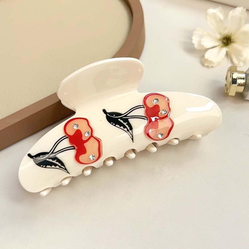 Blume Frauen Haifisch-Klammer Koreanischer Stil Acryl Haar-Kralle Strassstein-inlay Haar-Kralle Weiblich