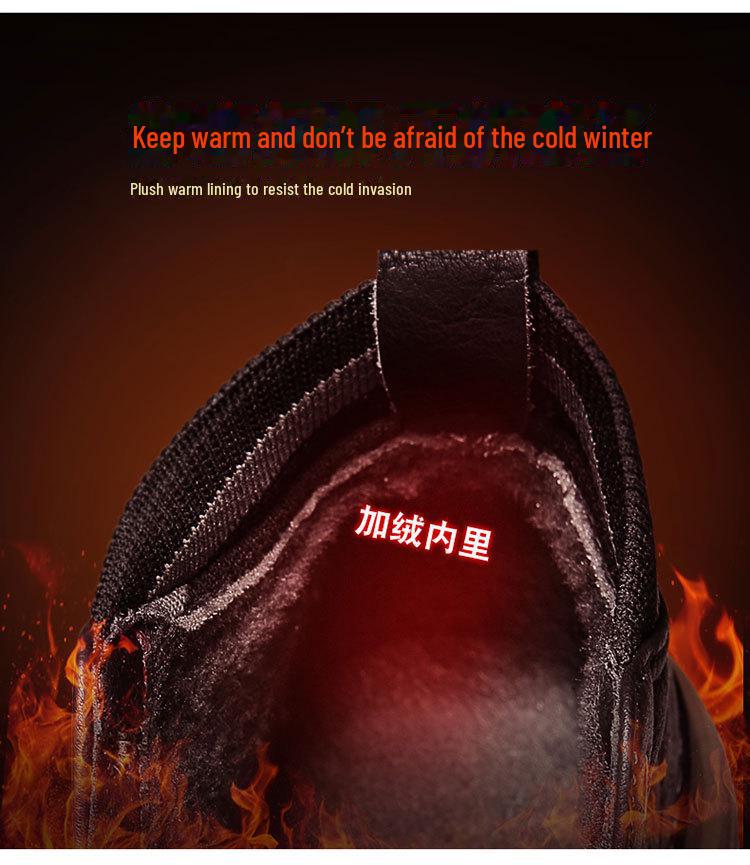 Men's Winter Non-Slip Leather Shoes: Casual, Sports, Work, Formal & Chef Styles In Black