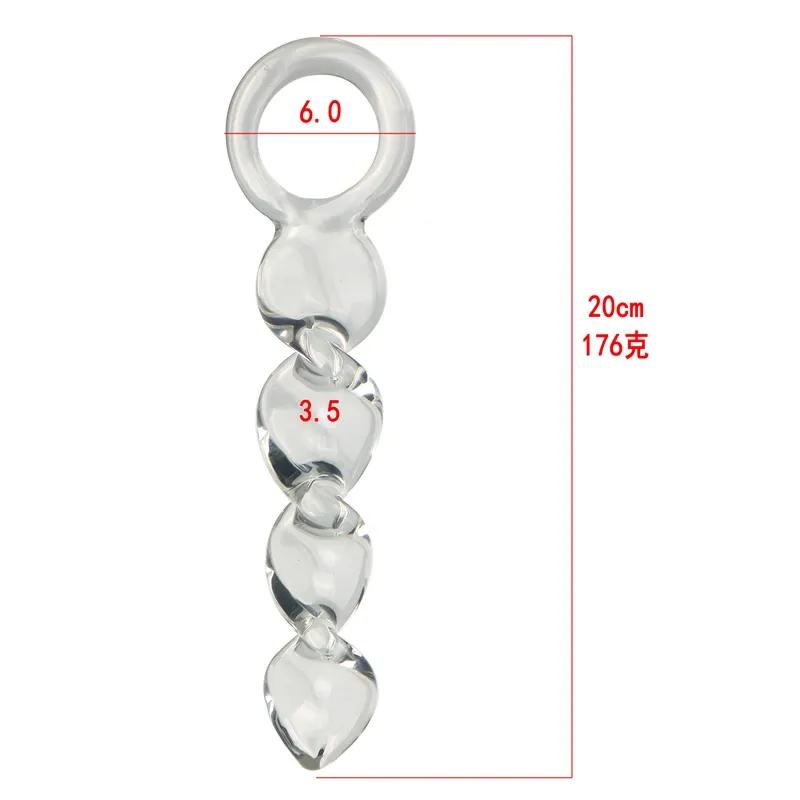 Glass Spiral Anal Plug For Women Vaginal Butt Dilator Men Prostate Massager Dildo Sex Toys Adult Games Female Masturbator Erotic