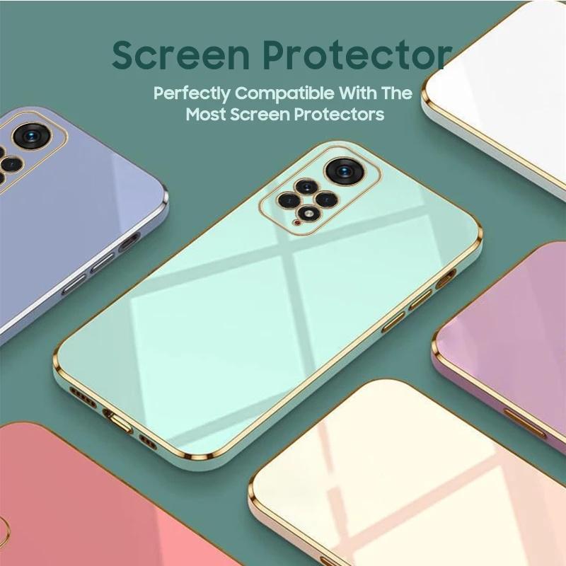 Glossy Plated Phone Case For Xiaomi Redmi Note 8 Pro 11 11S 10 10S 10C 10A 9S 9T 9C POCO X3 X4 Pro 11T 12Lite Plating Silicone Protector Cover