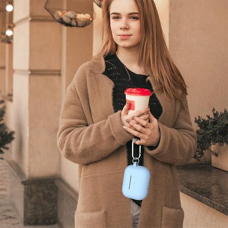 AirPods Pro 2nd / 1st Generation Case With Key Chain  Fully Protected Silicone Skin Accessory Front LED Visible Light
