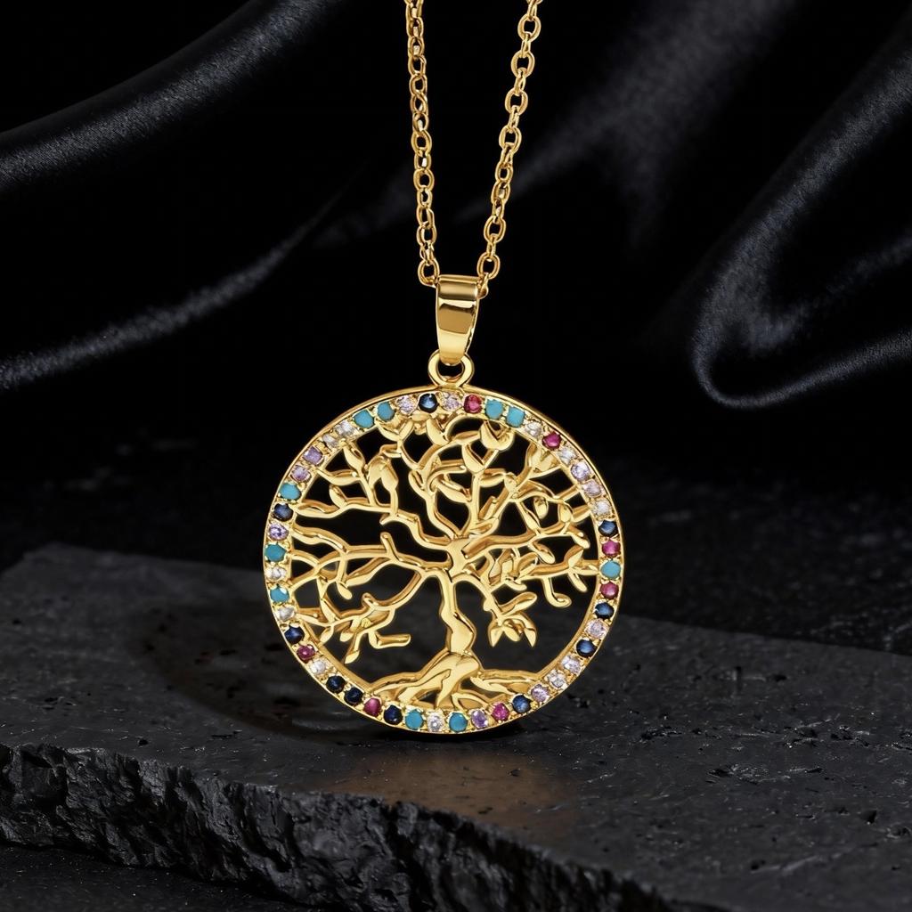 Jewelry Tree of Life Pendant Hollow Necklace Women's Niche High-end Clavicle Chain