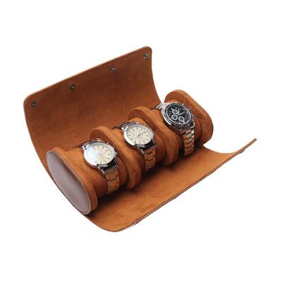Uhrenrolle, Reise-Uhrenetui, 3 Fächer, Uhren-Organizer für Damen und Herren, PU-Leder, tragbare Uhr