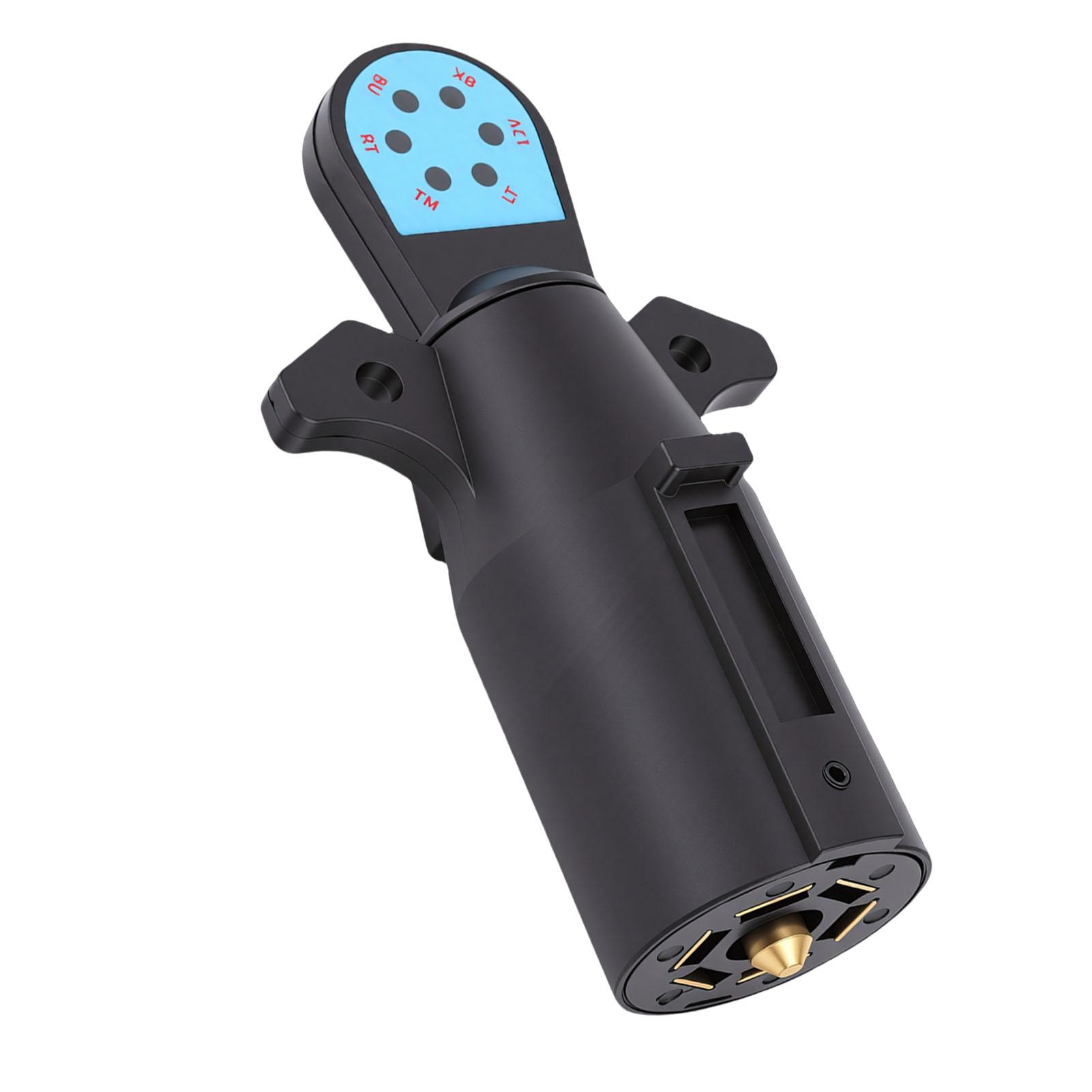 

7 Pin Trailer Plug Tester 6 LED Indicators 7 Way Trailer Light Tester for Diagnosing
