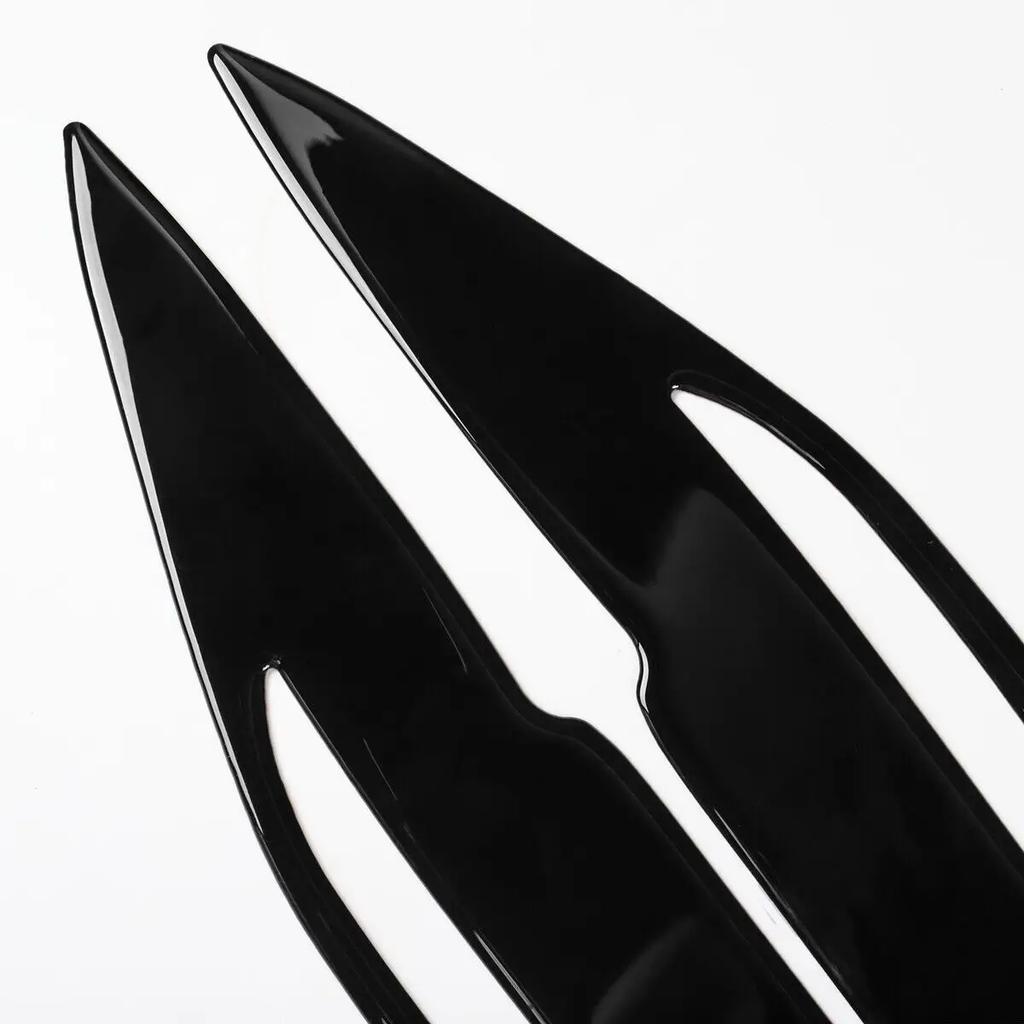 Für BMW X5 F15 X6 F16 2014-2018 Glänzend Schwarz Carbon Auto Front Scheinwerfer Augenbraue Augenlid Verkleidung Aufkleber Abdeckung ABS Dekorativer Rahmen